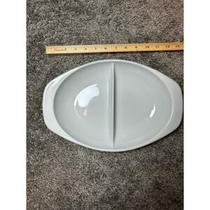 PYREX Vintage Double Sided Milk Glass Casserole Dish bowl